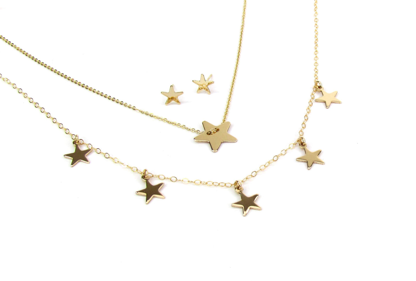 5 Star Choker Necklace | Dainty Celestial Charm Necklace